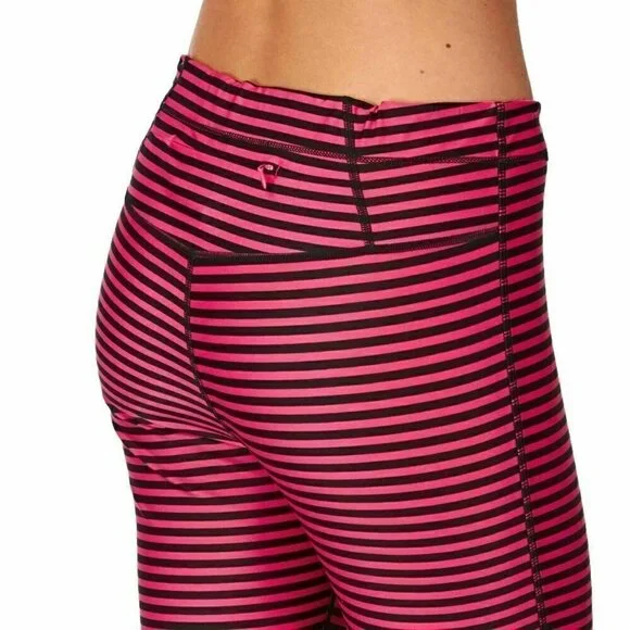Roxy Women's Relay Running Active Dry Flight Striped Capri Pants Size S M BCH4 - Picture 5 of 11